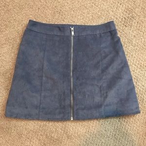 H&M Divided Moleskin Zippered Mini Skirt